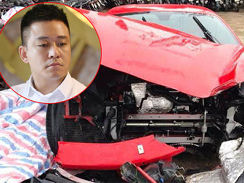 Số phận siêu xe Ferrari 16 tỷ của Tuấn Hưng ra sao sau tai nạn kinh hoàng, đầu xe nát tươm?-4