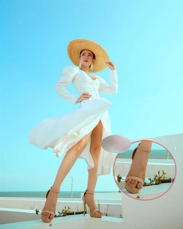 Ngoài chiếc cằm gây hốt hoảng, fan còn chú ý khuyết điểm này của Minh Hằng-6