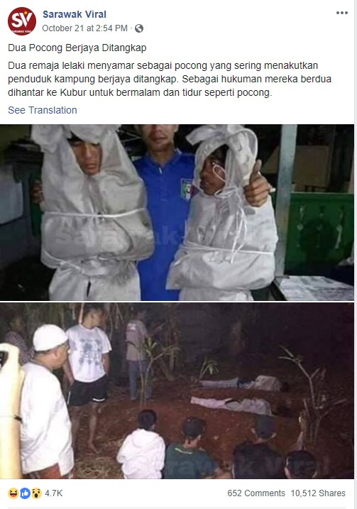 Giả ma dọa dân làng, 2 thanh niên vừa bị bắt ra nghĩa trang nằm ngủ cả đêm cho chừa thói đùa dai-1