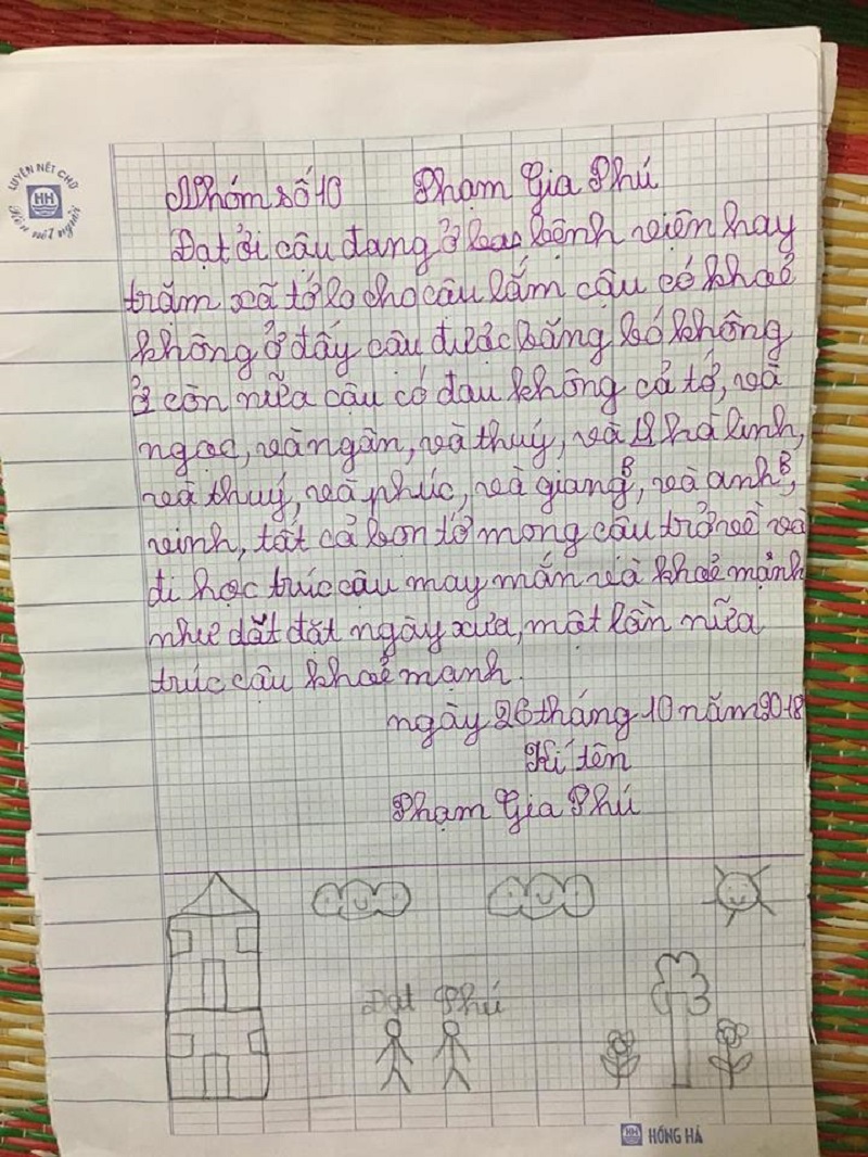 Bị ngã trật chân, cậu bé lớp 4 bất ngờ nhận được xấp thư hỏi thăm từ bạn bè-2