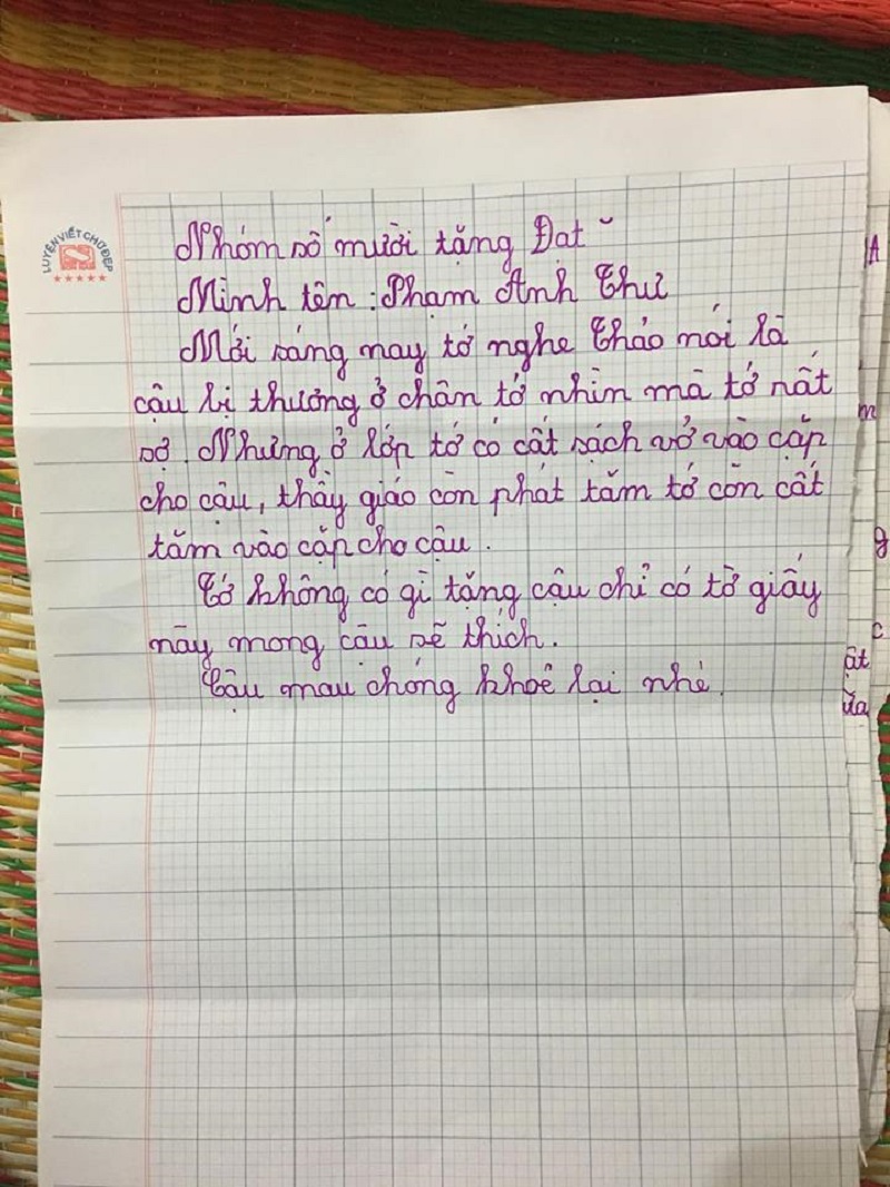 Bị ngã trật chân, cậu bé lớp 4 bất ngờ nhận được xấp thư hỏi thăm từ bạn bè-5