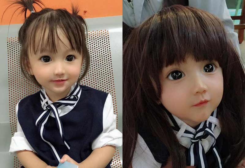 Dân mạng dậy sóng với bé gái có khuôn mặt búp bê sống, nhìn đến mẹ mới hiểu tại sao-2