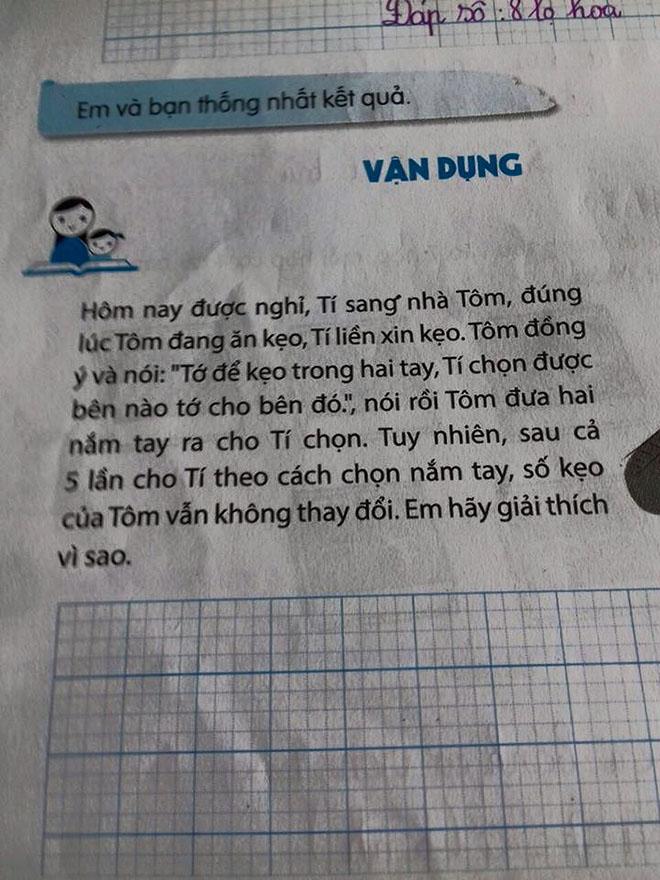 Bài toán lớp 3 Chọn tay có kẹo dạy trẻ lừa lọc, gian dối?-1