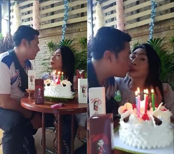 Gái già” chuyển giới Thái Lan gây sốc khi uốn éo hôn tình trẻ trong sinh nhật tuổi 57-2