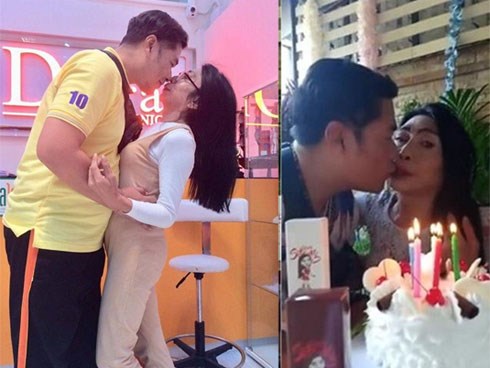 “Gái già” chuyển giới Thái Lan gây sốc khi uốn éo hôn tình trẻ trong sinh nhật tuổi 57