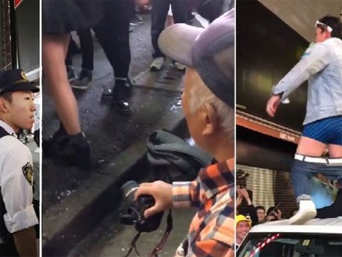 Halloween hỗn loạn ở Nhật Bản: Chống đối cảnh sát, phá hoại đồ đạc, nạn quay trộm và sàm sỡ tràn lan