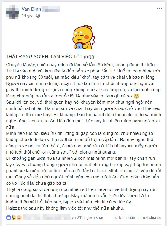 Chàng trai tình cờ gặp người phụ nữ nghèo trên đường, lời nhờ vả khiến cậu chân tay run lẩy bẩy”-2