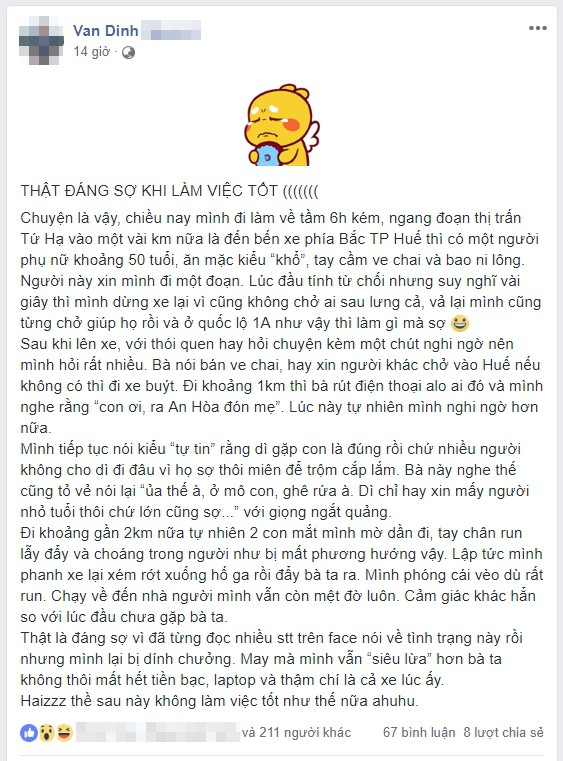 Chàng trai tình cờ gặp người phụ nữ nghèo trên đường, lời nhờ vả khiến cậu chân tay run lẩy bẩy”-2
