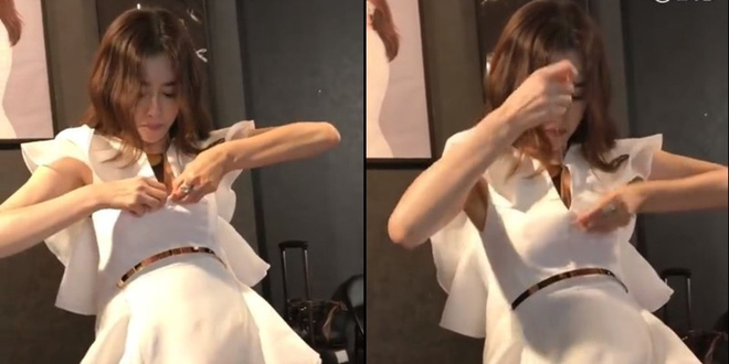 Vẫn với thói quen khâu váy cho bớt sexy, Tần Lam từ nữ thần hóa mỹ nhân chỉ trong 1 buổi tối-11