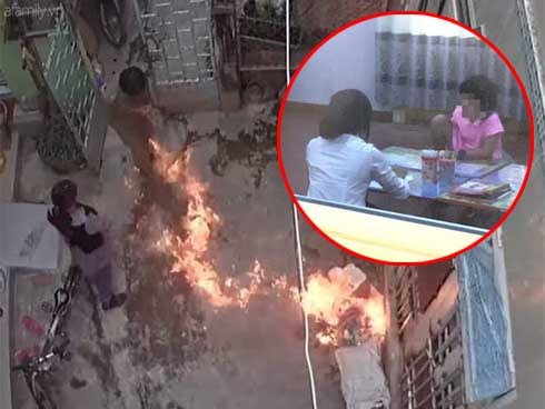 Mẹ phóng hỏa, tự đập đầu chảy máu khi đến thăm con?