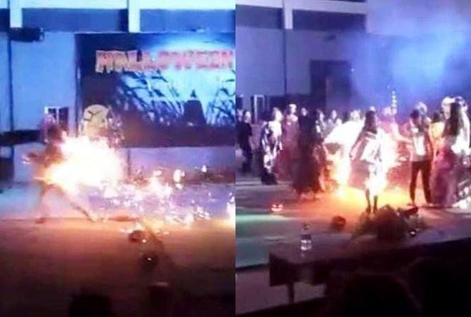 Nữ sinh Nghệ An bốc cháy khi tham gia lễ hội Halloween-1