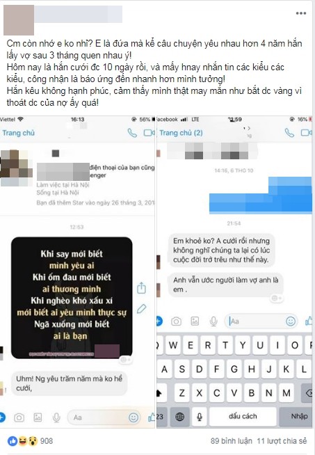 Cô gái bị bạn trai lâu năm đá để cưới người mới quen, 10 hôm sau nhận được tin nhắn sốc-3