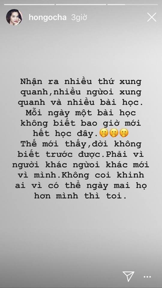 Hồ Ngọc Hà bất ngờ tâm sự: Không coi khinh ai vì có thể ngày mai họ hơn mình thì toi-1
