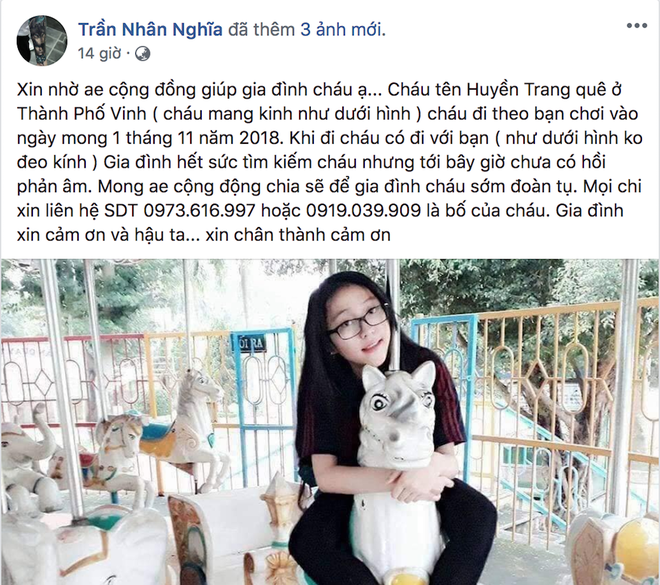 Nữ sinh mất tích nhiều ngày, bố nghi ngờ có người xấu đã dụ dỗ con-2