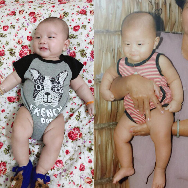 Mẹ bỉm sữa đua nhau khoe ảnh giống nhau đáng kinh ngạc của bố và con, photocopy cũng chỉ đến thế này là cùng-3