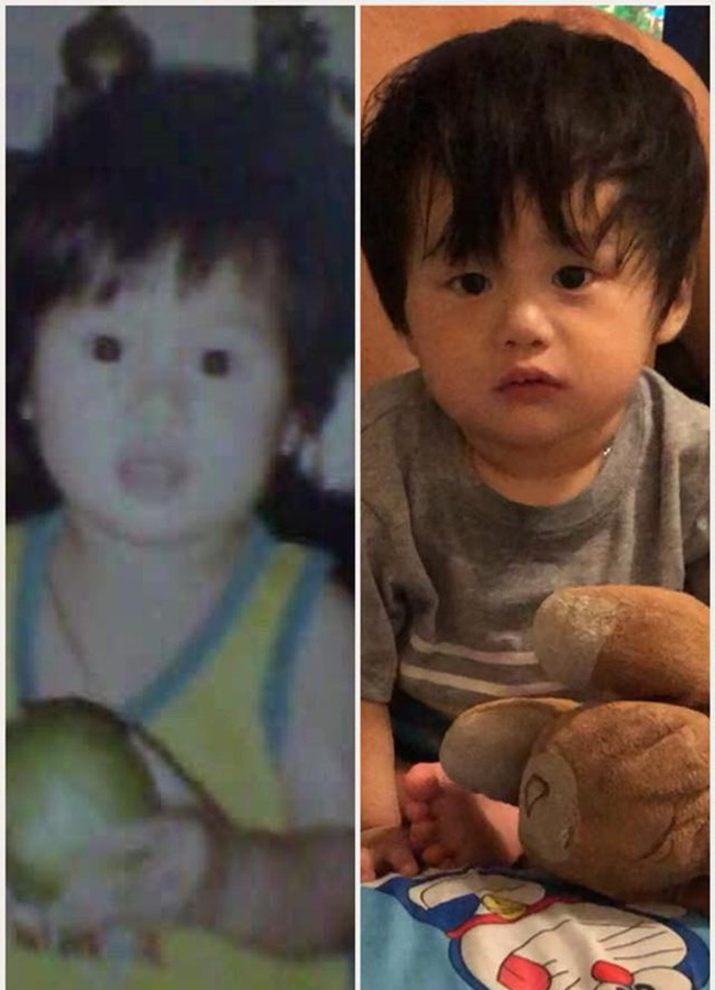 Mẹ bỉm sữa đua nhau khoe ảnh giống nhau đáng kinh ngạc của bố và con, photocopy cũng chỉ đến thế này là cùng-4