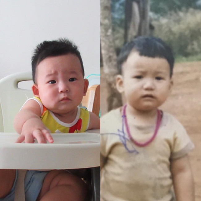 Mẹ bỉm sữa đua nhau khoe ảnh giống nhau đáng kinh ngạc của bố và con, photocopy cũng chỉ đến thế này là cùng-7