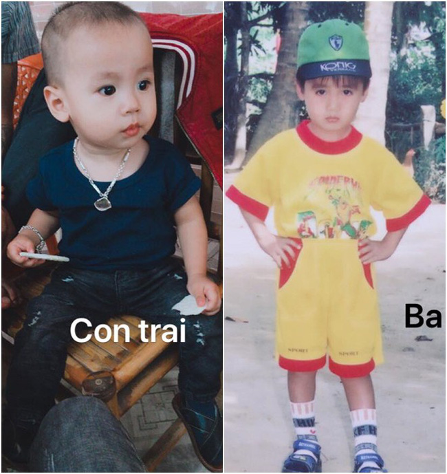 Mẹ bỉm sữa đua nhau khoe ảnh giống nhau đáng kinh ngạc của bố và con, photocopy cũng chỉ đến thế này là cùng-10