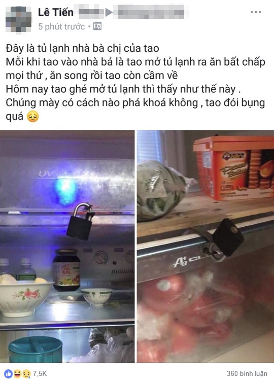 Trị em trai ham ăn, chị gái sắm ngay củ khóa cho ngăn tủ lạnh khiến dân mạng ôm đầu cảm thán-1