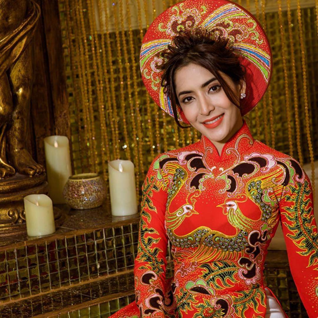 Ngọc nữ Thái Lan đến Việt Nam, khoe ảnh xinh đẹp với áo dài và nón lá-8