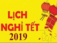 Tết Dương lịch 2019 được nghỉ 4 ngày liên tiếp