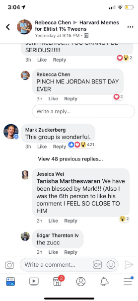 Ngạc nhiên chưa, Mark Zuckerberg vừa vào một nhóm chơi meme trên Facebook, lại còn comment dạo rất hăng nữa chứ-2