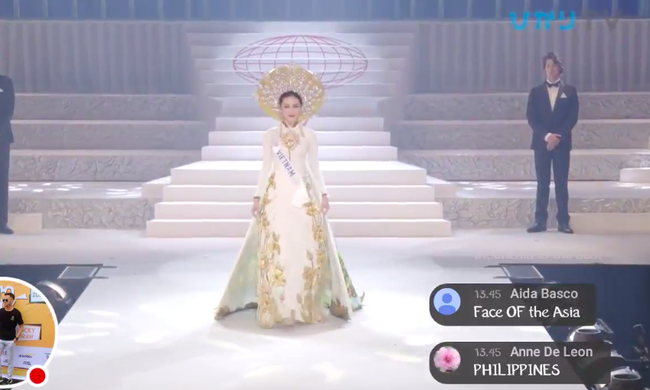 Clip Thùy Tiên bị vấp suýt ngã trên sân khấu chung kết Hoa hậu Quốc tế 2018-1