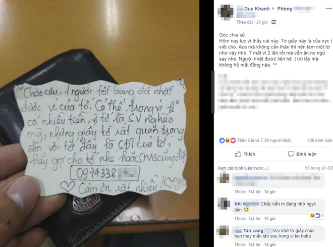 Đặt mảnh giấy người yêu cũ viết trong ví, chàng trai 2 lần lấy lại đồ không mất đồng nào-1