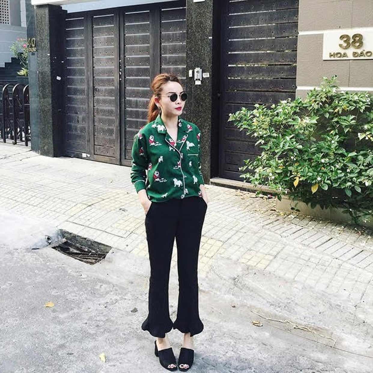 Hiếm ai diện cả đồ ngủ ra phố mà tự tin như Kỳ Duyên, Hoàng Thùy Linh-9