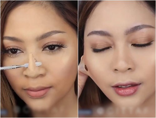 Hóa ra đây là cách con gái mũi tẹt, má béo 'hack' thành mũi dọc dừa, mặt V-Line không cần dao kéo