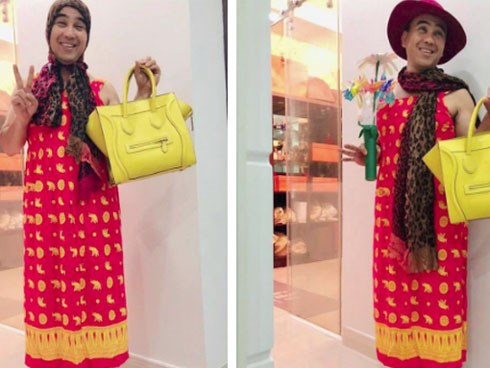 MC Quyền Linh mặc váy hoa sặc sỡ, trở thành mẫu