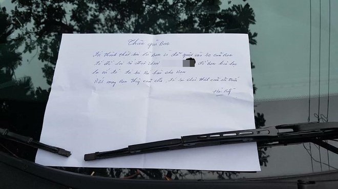 Bị quệt xước ô tô, chủ nhân không thể nổi nóng vì một mảnh giấy-3