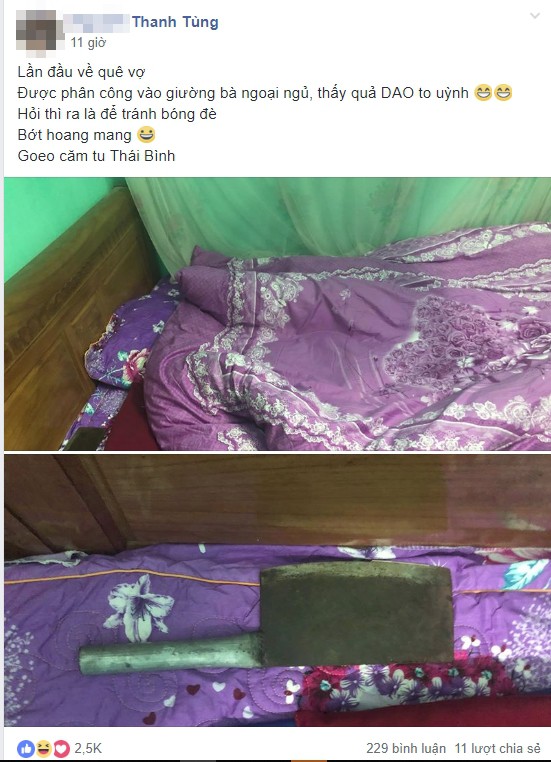 Lần đầu về quê vợ, khi vào buồng bà ngoại chàng trai giật mình khi thấy vật để đầu giường-1