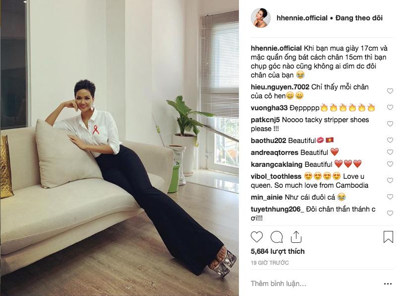 Chân đã dài mà HHen Niê vẫn cố đi giày cao 17cm để chặt chém-2