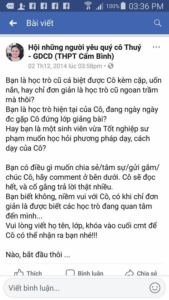 Chân dung cô giáo bộ môn Giáo dục công dân được học sinh lập hẳn fanpage-3