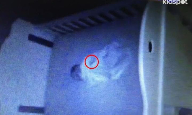 Theo dõi con ngủ qua video, mẹ phát hiện chấm đen lớn đang di chuyển trên người bé-1