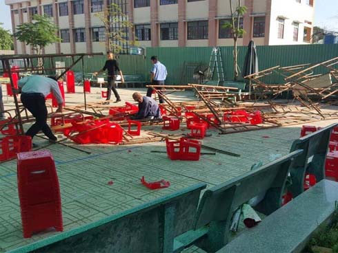 Trường học tiền tỷ” sụt lún bất thường-4