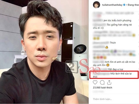 Trấn Thành khoe tóc mới nhưng fan lại khuyên đi sửa lại mũi vì 'nhìn lệch quá lệch'