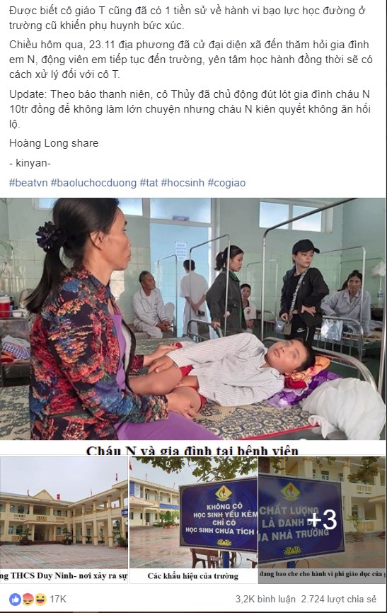 Dân mạng phẫn nộ, truy tìm ra Facebook cô giáo bắt học sinh tát bạn 231 cái-3