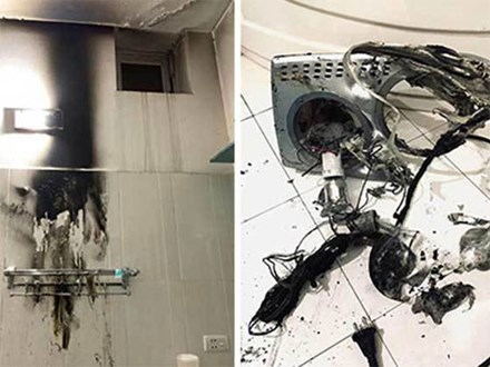 Đèn sưởi nhà tắm phát nổ: 'Quả bom' nguy hiểm khó lường