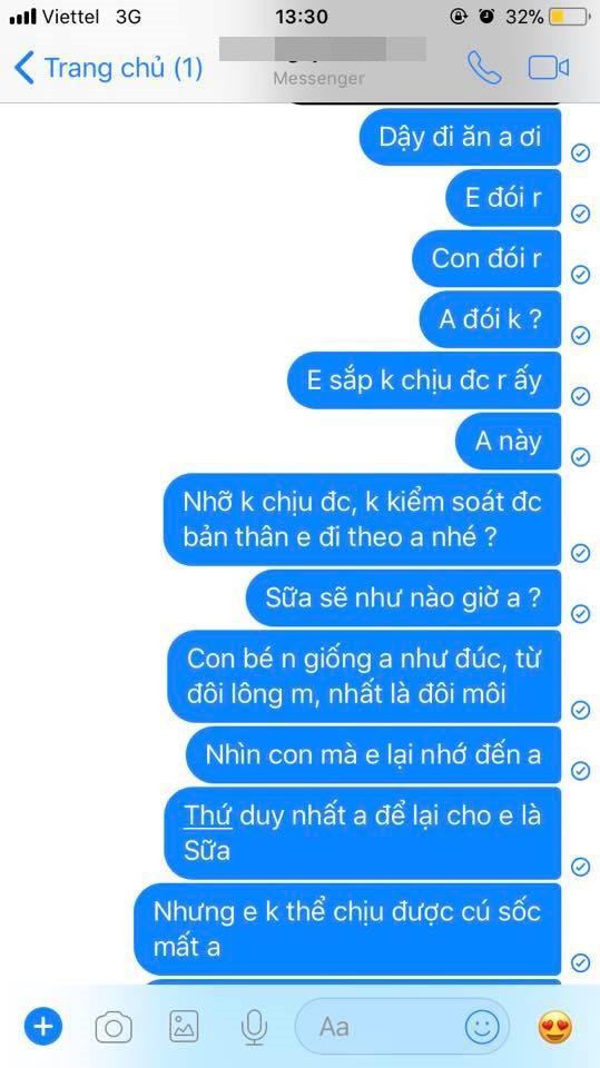 Ngày nào cũng nhắn tin cho người chồng đã mất, câu chuyện của vợ trẻ vừa sinh con 10 ngày khiến bao người rơi nước mắt-5
