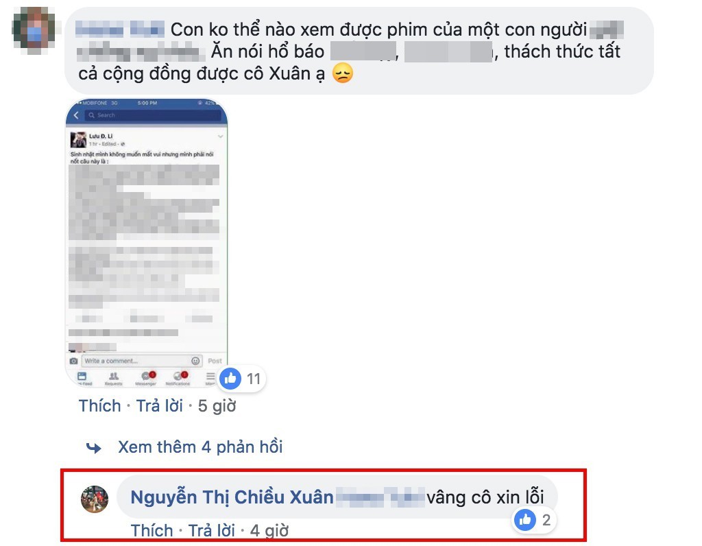 Anti-fan phản đối Lưu Đê Li lên truyền hình, nghệ sĩ Chiều Xuân lên tiếng bênh vực rồi lại bất ngờ xin lỗi dân mạng-3