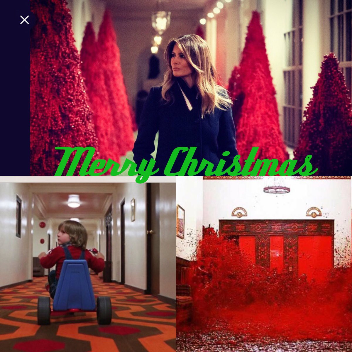 Trang trí Giáng sinh cho Nhà Trắng, bà Melania Trump gây tranh cãi khi sử dụng toàn cây thông màu đỏ-7