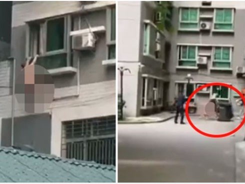Chồng nhân tình về nhà đột xuất, người đàn ông mình trần đánh đu ngoài cửa sổ
