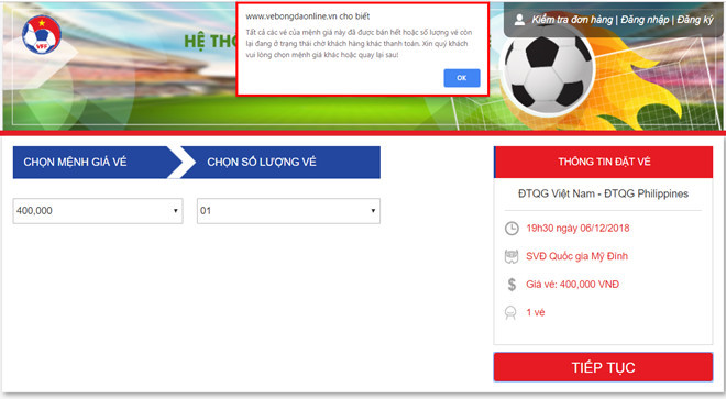 VFF bán vé online còn mập mờ hơn bán trực tiếp-1