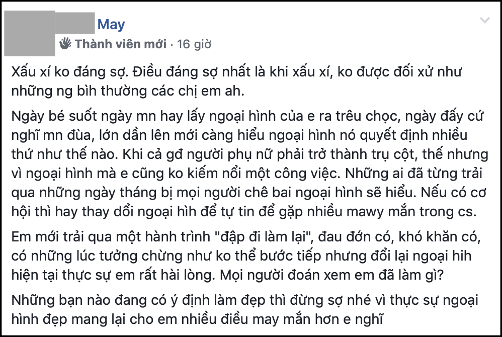 Mặt xấu xí như vậy chỉ đem lại vận xui - lời từ chối khi xin việc và màn lột xác ngoạn mục của cô gái trẻ khiến bao người ngỡ ngàng-1