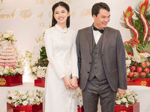 Rò rỉ hình ảnh cưới hiếm hoi chụp tại Pháp cùng chiếc váy cưới 10 nghìn hạt ngọc trai của Á hậu Thanh Tú và chồng U40-6