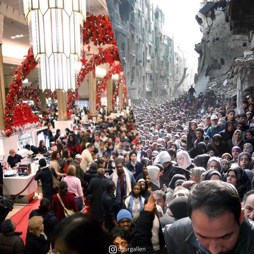 Rơi nước mắt với loạt ảnh cuộc sống tương phản của những vùng đất trên thế giới: Bên này bình yên, bên kia giông bão-6