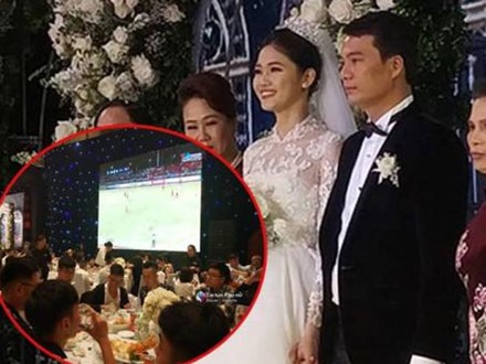 Bất ngờ: Nghi lễ đám cưới diễn ra nhanh gọn, Á hậu Thanh Tú nhường sân khấu cho bóng đá