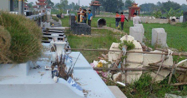 Thực hư việc bắt đối tượng tâm thần đập phá gần trăm bát hương ở nghĩa trang trong đêm-1